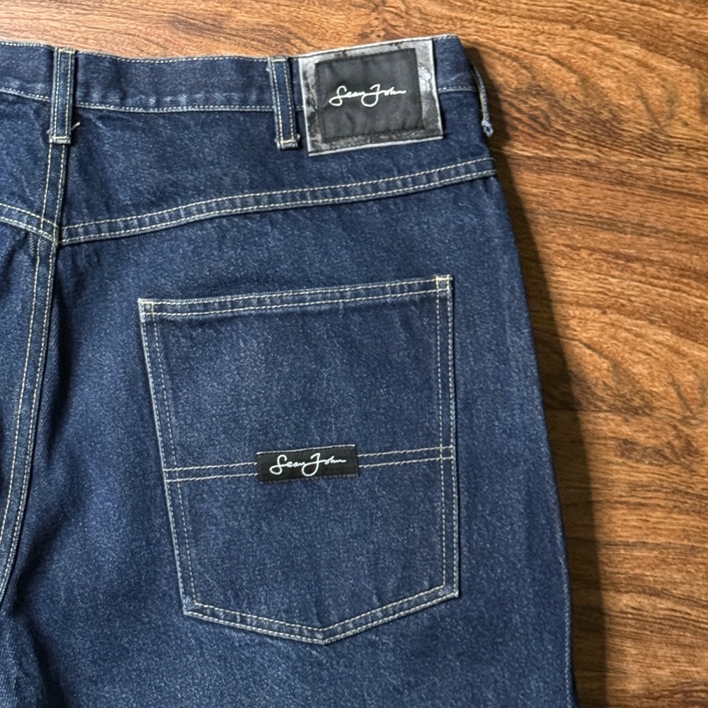Vintage Sean John Jeans Mens 38x29 Dark Wash Straight Leg Y2K Hip Hop Denim